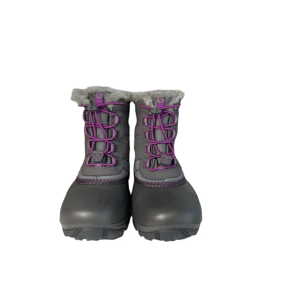 Columbia Youth Bugaboot Plus IV Omni-Heat Boot- Gray/Purple Girls Size 1Y NO BOX